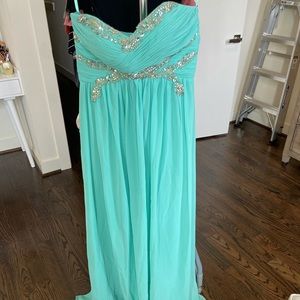 Teal prom dress worn once